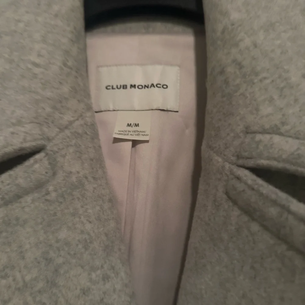 Club Monaco Daylina Light Gray wool Coat - Picture 4 of 6